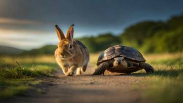 धीमी और स्थिर दौड़ - खरगोश और कछुए की कहानी The Story of Rabbit and Turtle