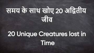 विलुप्त होती प्रकृति: समय के साथ खोए 20 अद्वितीय जीव! 20 Unique Creatures lost in Time