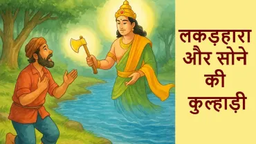 लकड़हारा और सोने की कुल्हाड़ी – एक प्रेरणादायक हिन्दी कहानी A Short Story With Moral