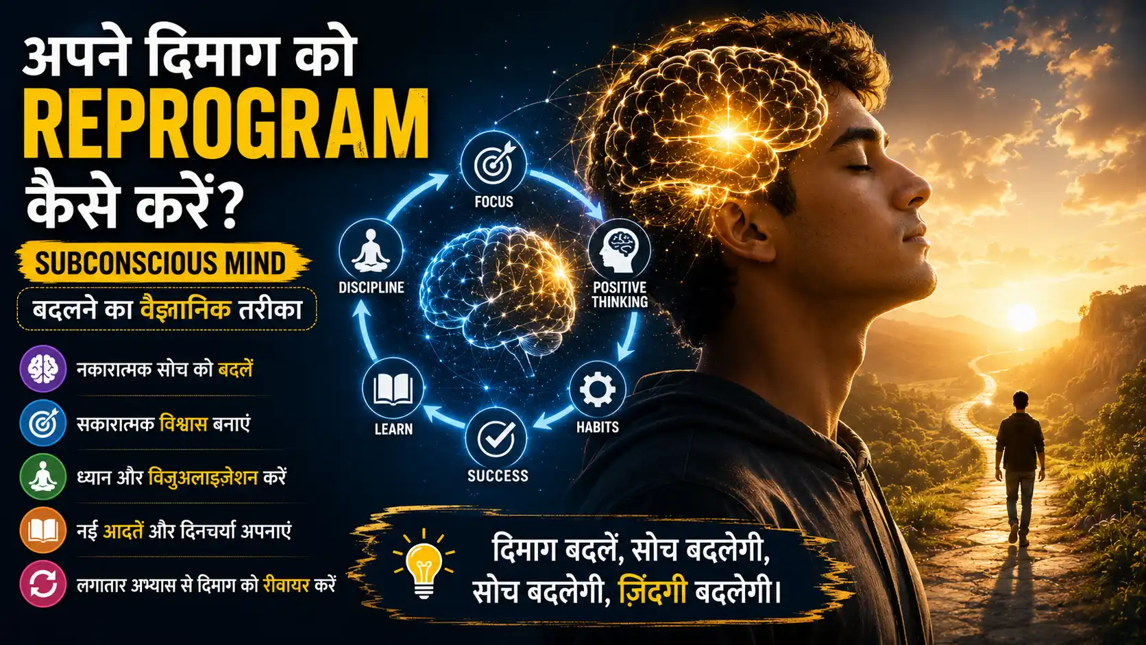 अपने दिमाग को Reprogram कैसे करें? Subconscious Mind बदलने का वैज्ञानिक तरीका