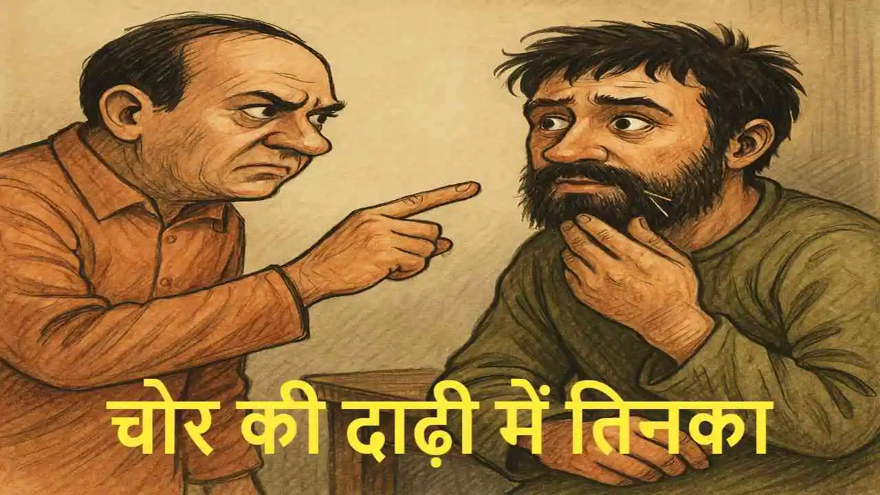 चोर की दाढ़ी में तिनका: अर्थ, उदाहरण और सही प्रयोग | हिंदी मुहावरा