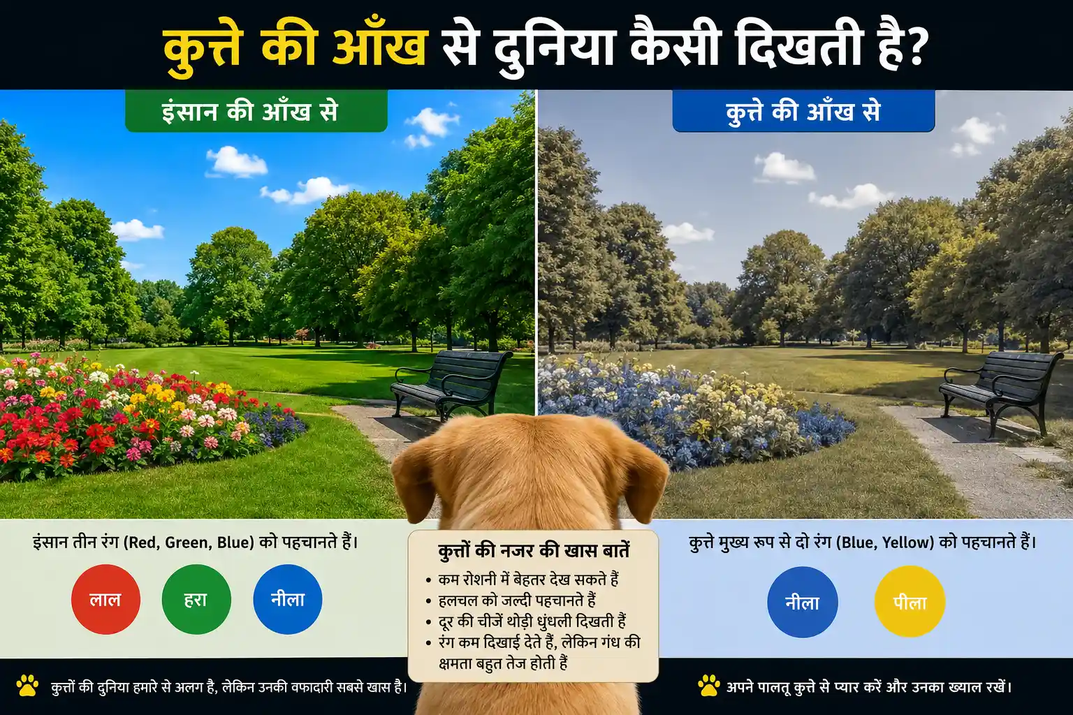 कुत्ते की आँख से कैसा दिखता है? जानिए कुत्ते दुनिया को कैसे देखते हैं