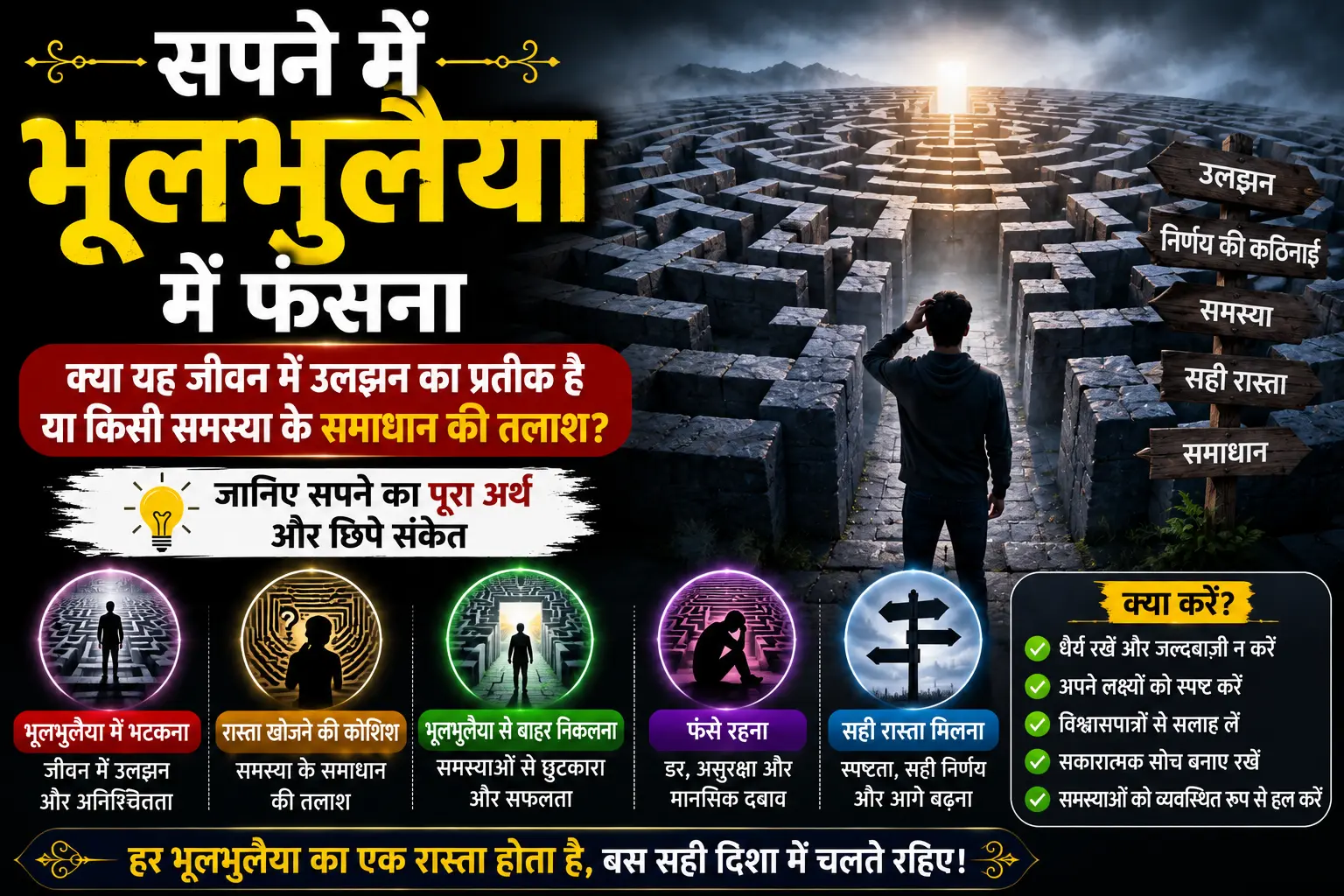 सपने में भूलभुलैया में फंसना क्या संकेत देता है? जानिए पूरा अर्थ