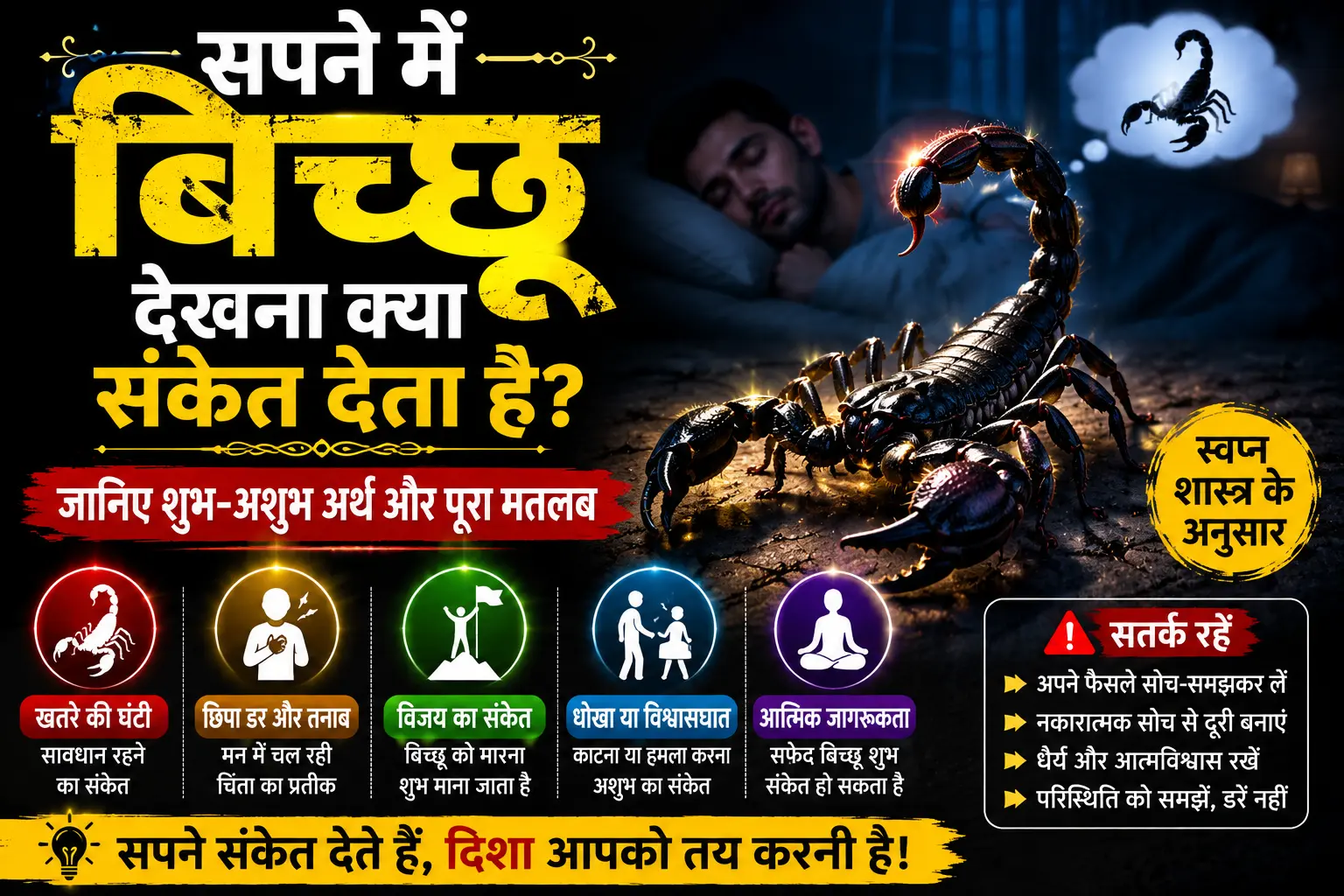 सपने में बिच्छू देखना क्या संकेत देता है? जानिए शुभ-अशुभ अर्थ