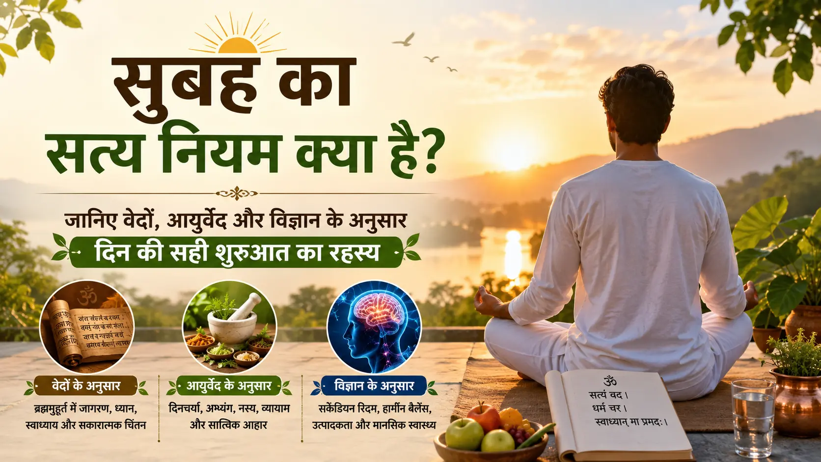 सुबह का सत्य नियम क्या है? जानिए वेदों, आयुर्वेद और विज्ञान के अनुसार दिन की सही शुरुआत का रहस्य