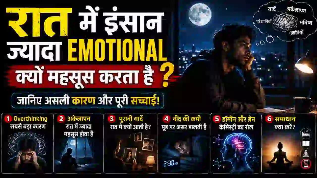 रात में इंसान ज्यादा Emotional क्यों हो जाता है? Psychological और Scientific कारण